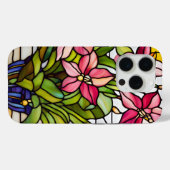 Bloemen op Glas in lood Case-Mate iPhone Case (Achterkant (horizontaal))