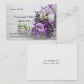 bloemen op het oude visitekaartje (Voorkant / Achterkant)