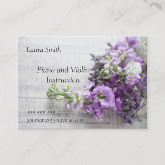 bloemen op het oude visitekaartje (Voorkant)