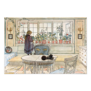 Bloemen op het ramen, 1895 door Carl Larsson Foto Afdruk