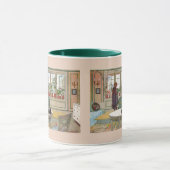 Bloemen op het ramen door Carl Larsson Mok (Midden)