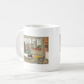 Bloemen op het scherm koffiemok (Voorkant links)