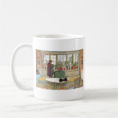 Bloemen op het scherm koffiemok (Links)