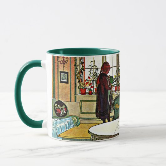 Bloemen op het scherm mok (Links)