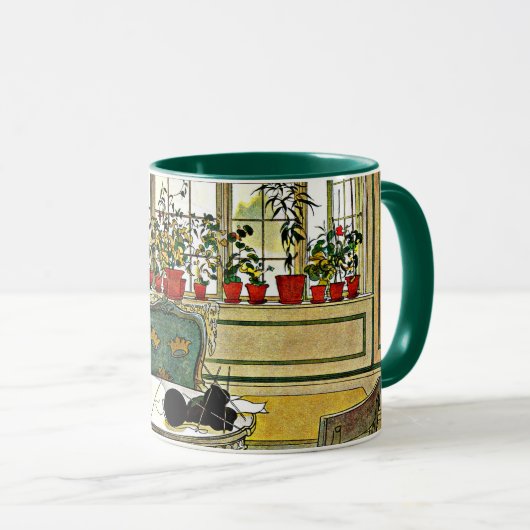 Bloemen op het scherm mok (Voorkant rechts)