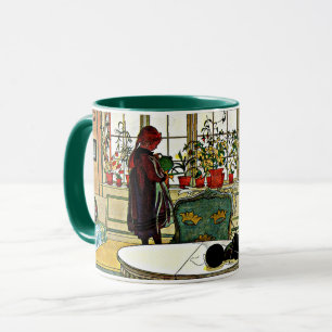 Bloemen op het scherm mok