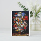 Bloemen op het Woodenschip Jan Brueghel de Ouder Briefkaart (Staand voorkant)