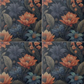  bloemen op linnen textuur tegeltje