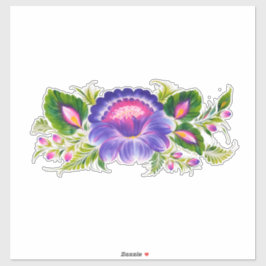 Bloemen op maat ontworpen gesneden vinyl Stickers