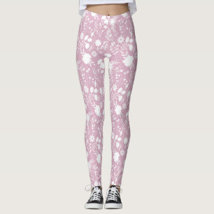 Bloemen op net 01.bx4 Roze BG Leggings