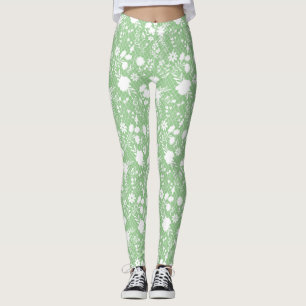 Bloemen op netto 01.bx4 Lgreen BG Leggings