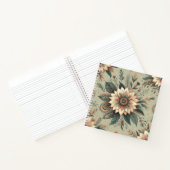 Bloemen op Sage Notitieboek (Binnen)