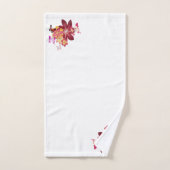 Bloemen op vlinder bad handdoek (Handdoek)