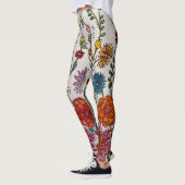 Bloemen op witte Leggings (Links)