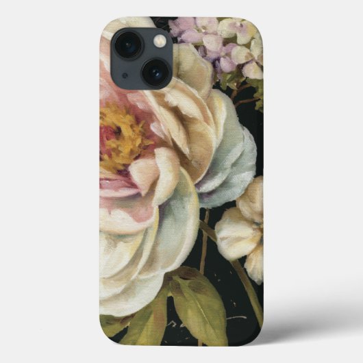Bloemen op zwart Case-Mate iPhone case (Achterkant)