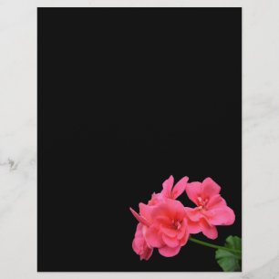 Bloemen op zwarte achtergrond flyer