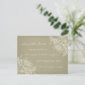 Bloemen Opslaan van de datum bruiloft Briefkaarte Aankondigingskaart (Staand voorkant)
