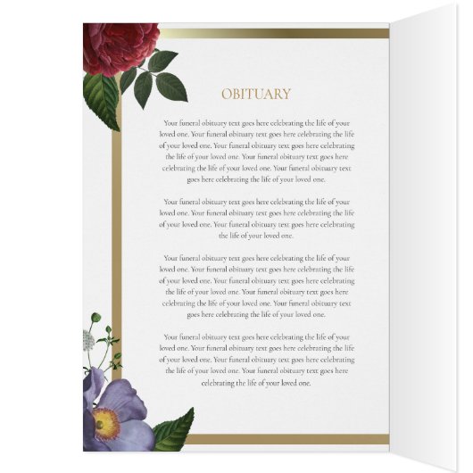 Bloemen-ordetrooster-herdenkingsprogramma (Binnen (Links))