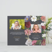 Bloemen-ordetrooster-herdenkingsprogramma (Staand voorkant)