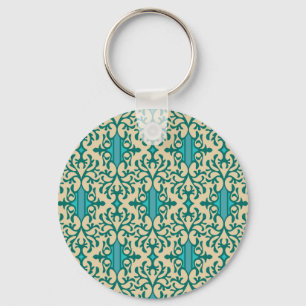 Bloemen Ornament: Modieus Modern Naadloos Sleutelhanger