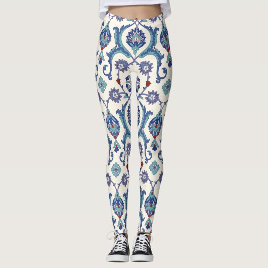 Bloemen Ornament: Traditioneel Arabisch patroon. Leggings (Voorkant)