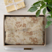 bloemen oud papierpatroon vervagen Parchment Tissuepapier (Geschenk)