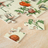  bloemen oude illustratie kunst legpuzzel (Zijkant)