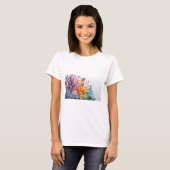 Bloemen overhemd t-shirt (Voorkant volledig)