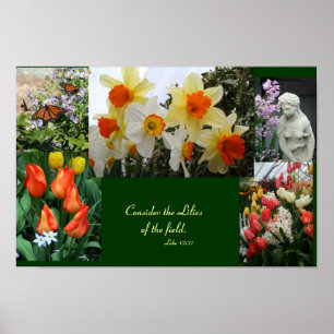 Bloemen "Overweeg de leugens van het veld" poster