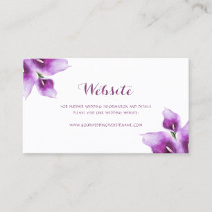 Bloemen Paarse Calla Lily Bruiloft Website Kaart Visitekaartje