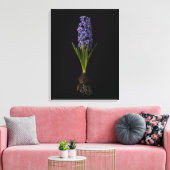 Bloemen | Paarse Hyacinth Bulb Canvas Afdruk (Insitu (Woonkamer))