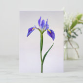 Bloemen | Paarse Iris-ventilator Bedankkaart (Staand voorkant)