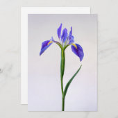 Bloemen | Paarse Iris-ventilator Bedankkaart (Voorkant / Achterkant)