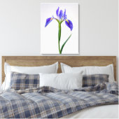 Bloemen | Paarse Iris-ventilator Canvas Afdruk (Insitu (Slaapkamer))