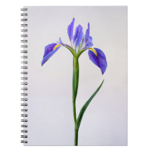 Bloemen Paarse Iris-ventilator Notitieboek