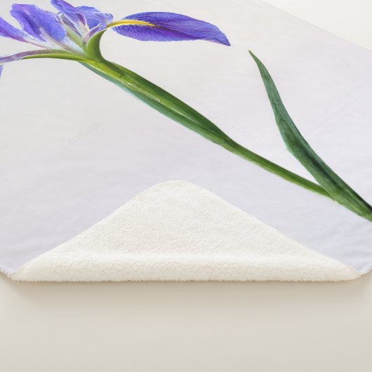 Bloemen | Paarse Iris-ventilator Sherpa Deken (3/4)