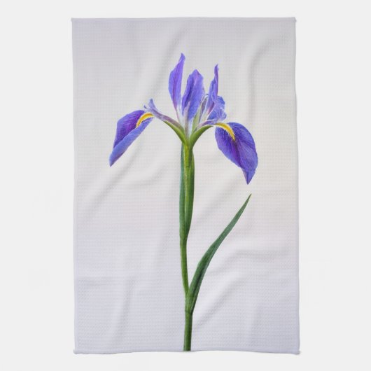 Bloemen | Paarse Iris-ventilator Theedoek (Verticaal)
