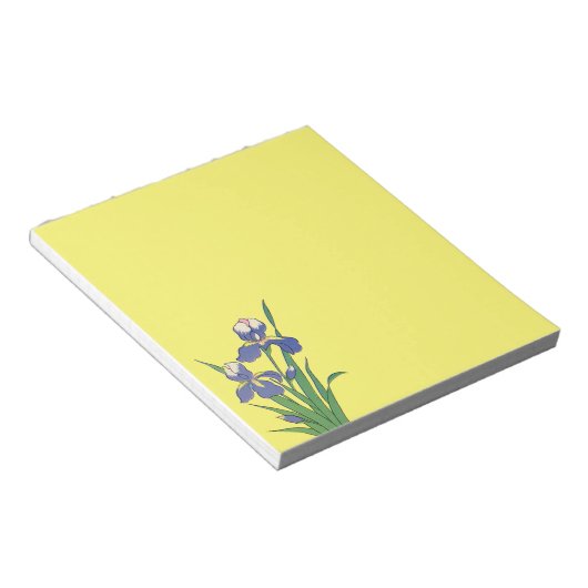  bloemen, Paarse lentestuin Iris bloemen Notitieblok (Schuin)