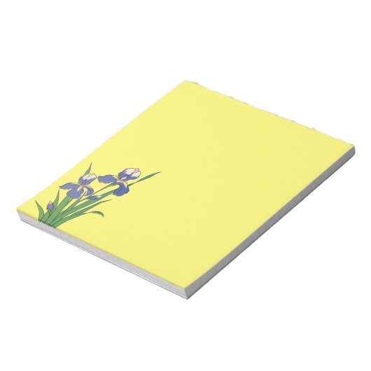  bloemen, Paarse lentestuin Iris bloemen Notitieblok (Gedraaid)