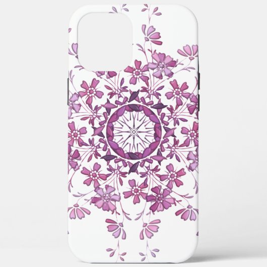 Bloemen  paarse mandala Case-Mate iPhone case (Achterkant)
