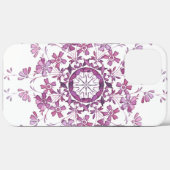 Bloemen  paarse mandala Case-Mate iPhone case (Achterkant (horizontaal))