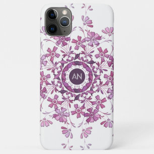 Bloemen  paarse mandala iPhone 11 pro max hoesje
