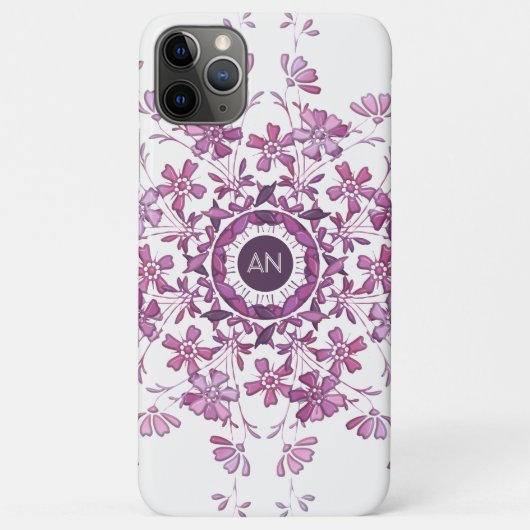 Bloemen  paarse mandala Case-Mate iPhone case (Achterkant)
