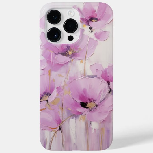 Bloemen Paarse Roze Poppy Flower Abstract Case-Mate iPhone Case (Achterkant)