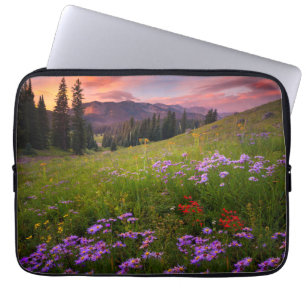 Bloemen   Paarse wilde bloemen Colorado Laptop Sleeve
