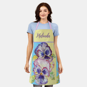 Bloemen Pansy Pansy Roze Vrouwen Schort