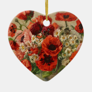  bloemen, papaver keramisch ornament
