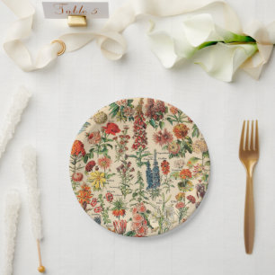 bloemen papieren bordje