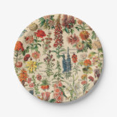  bloemen papieren bordje (Voorkant)