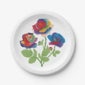  bloemen papieren bordje (Voorkant)